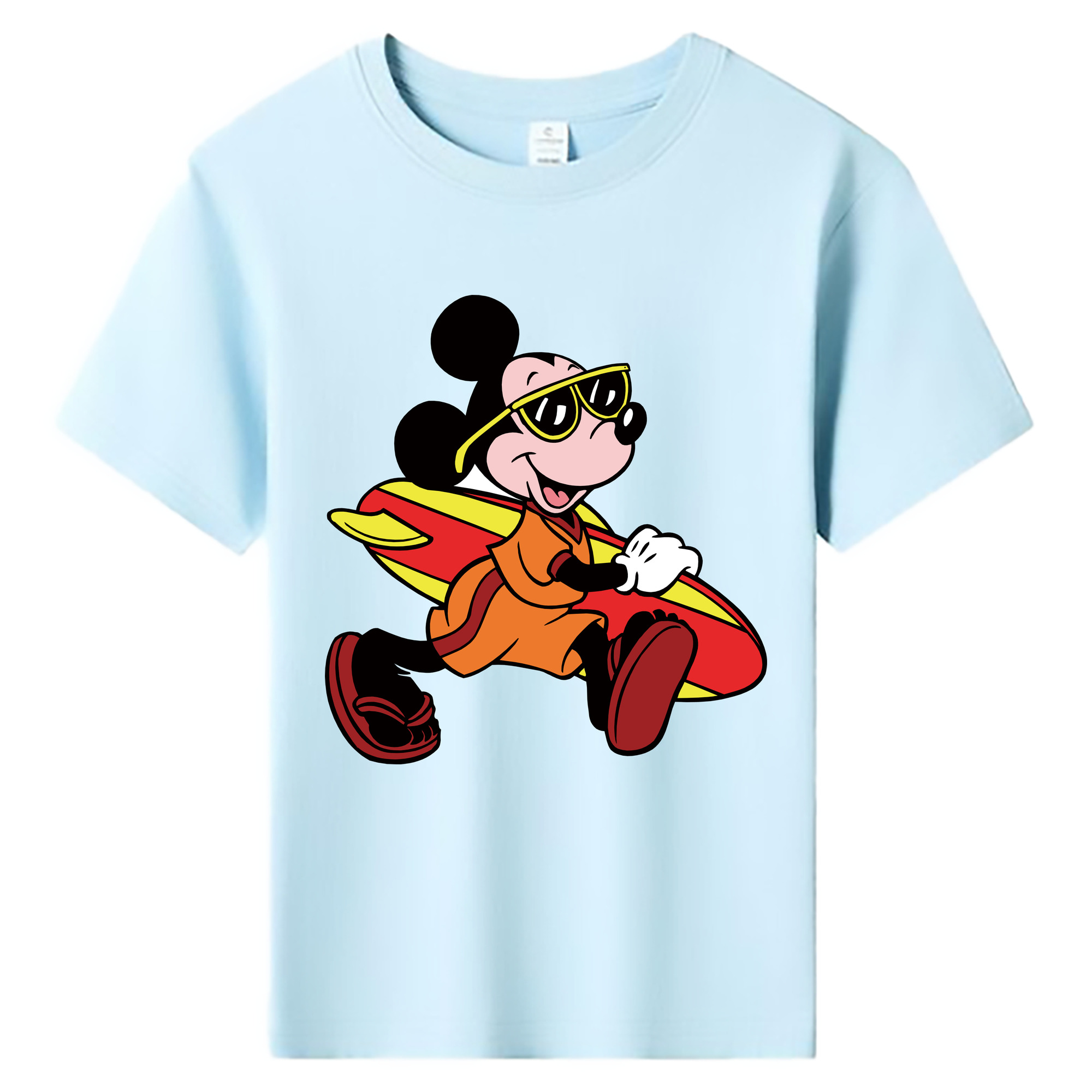 ミッキーマウス Mickey Mouse 綿100％キッズTシャツ（フロントプリント）